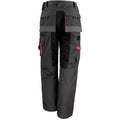 Grey-Black - Back - WORK-GUARD by Result Unisex Adult Technical Trousers