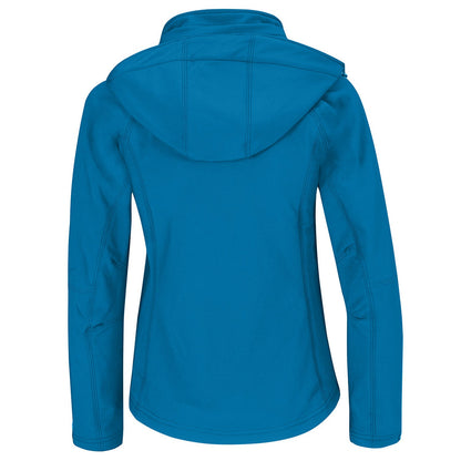 Azure - Back - B&C Womens-Ladies Hooded Soft Shell Jacket