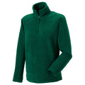 Bottle Green - Front - Russell Mens Quarter Zip Fleece Top