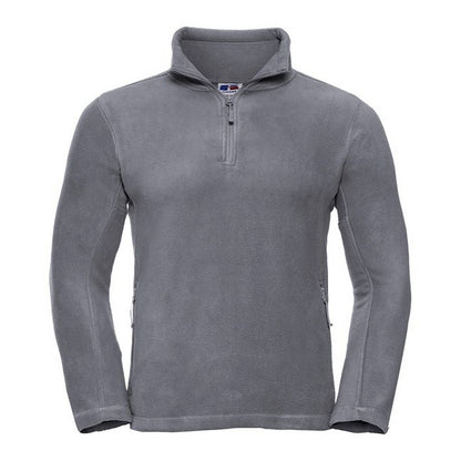 Convoy Grey - Front - Russell Mens Quarter Zip Fleece Top