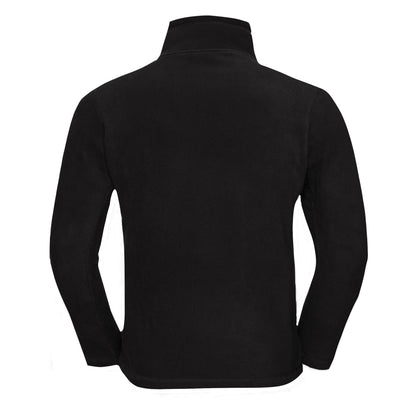 Black - Back - Russell Mens Quarter Zip Fleece Top