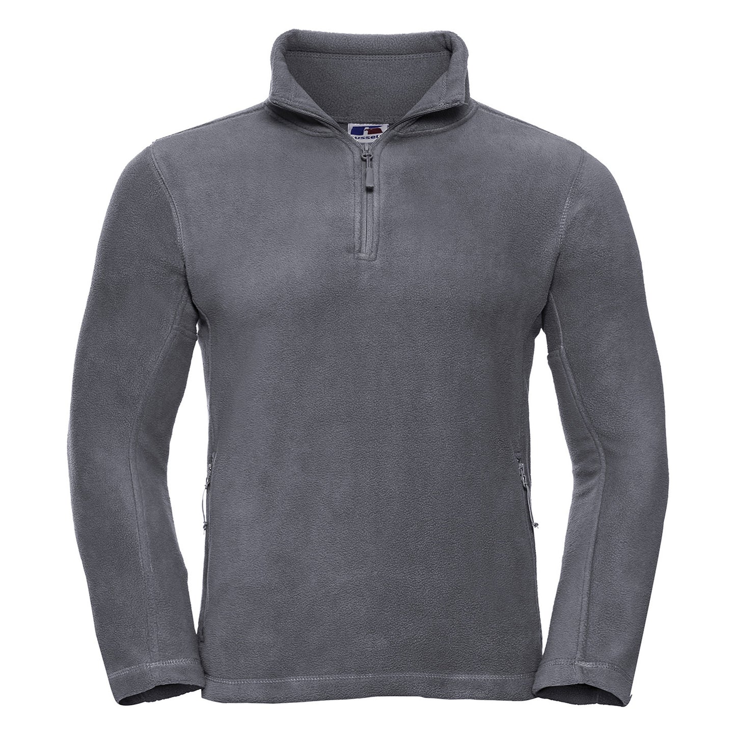 Convoy Grey - Front - Russell Mens Quarter Zip Fleece Top