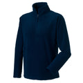 French Navy - Front - Russell Mens Quarter Zip Fleece Top