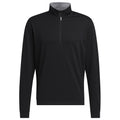 Black - Front - Adidas Mens Quarter Zip Sweatshirt