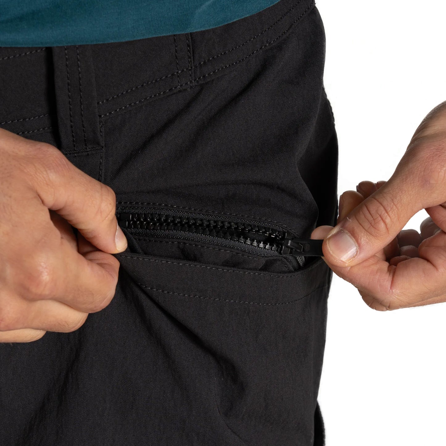 Black - Back - Craghoppers Mens Bedale Cargo Trousers