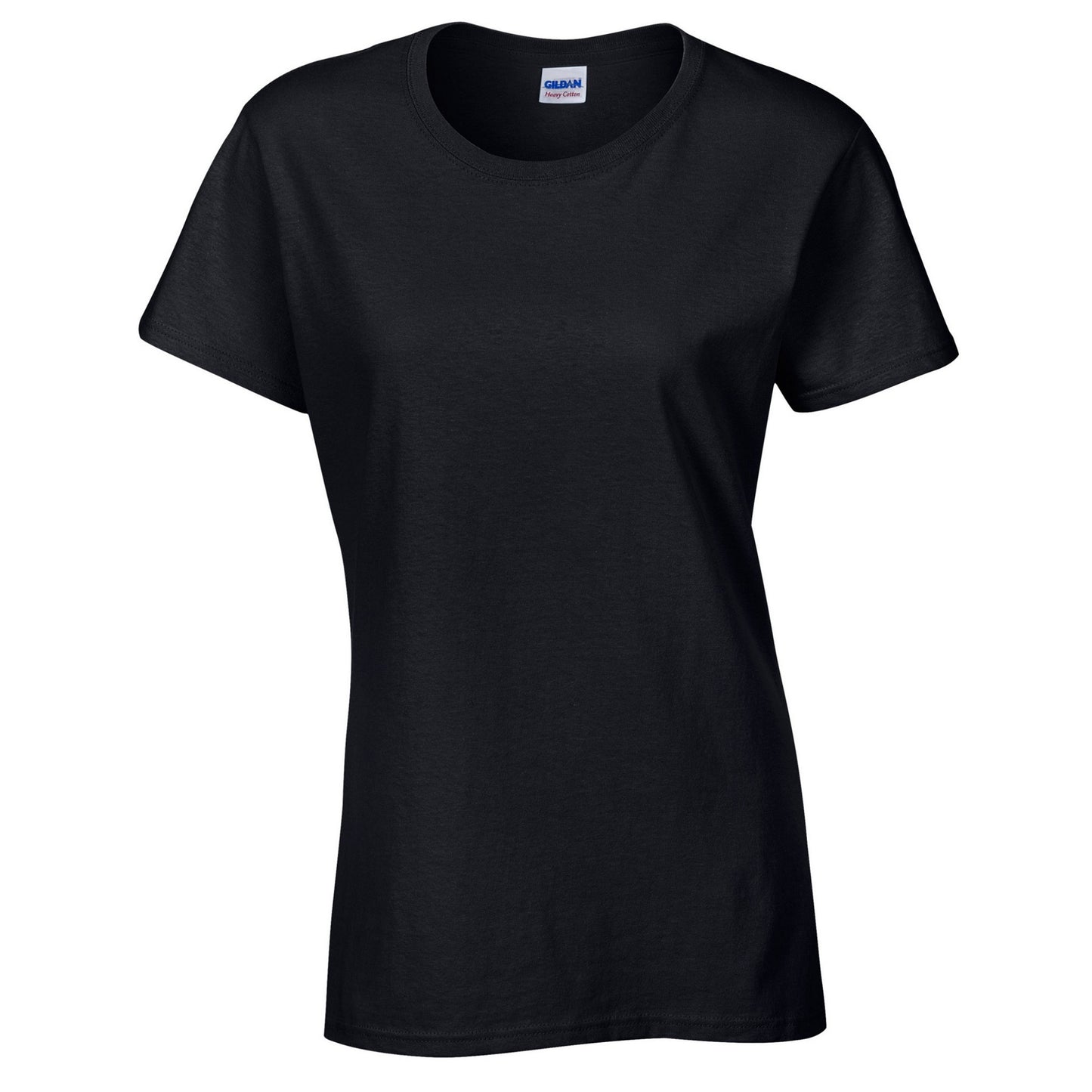 Black - Front - Gildan Womens-Ladies Cotton Heavy T-Shirt