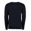 Navy - Back - Kustom Kit Mens Arundel V Neck Long-Sleeved Jumper