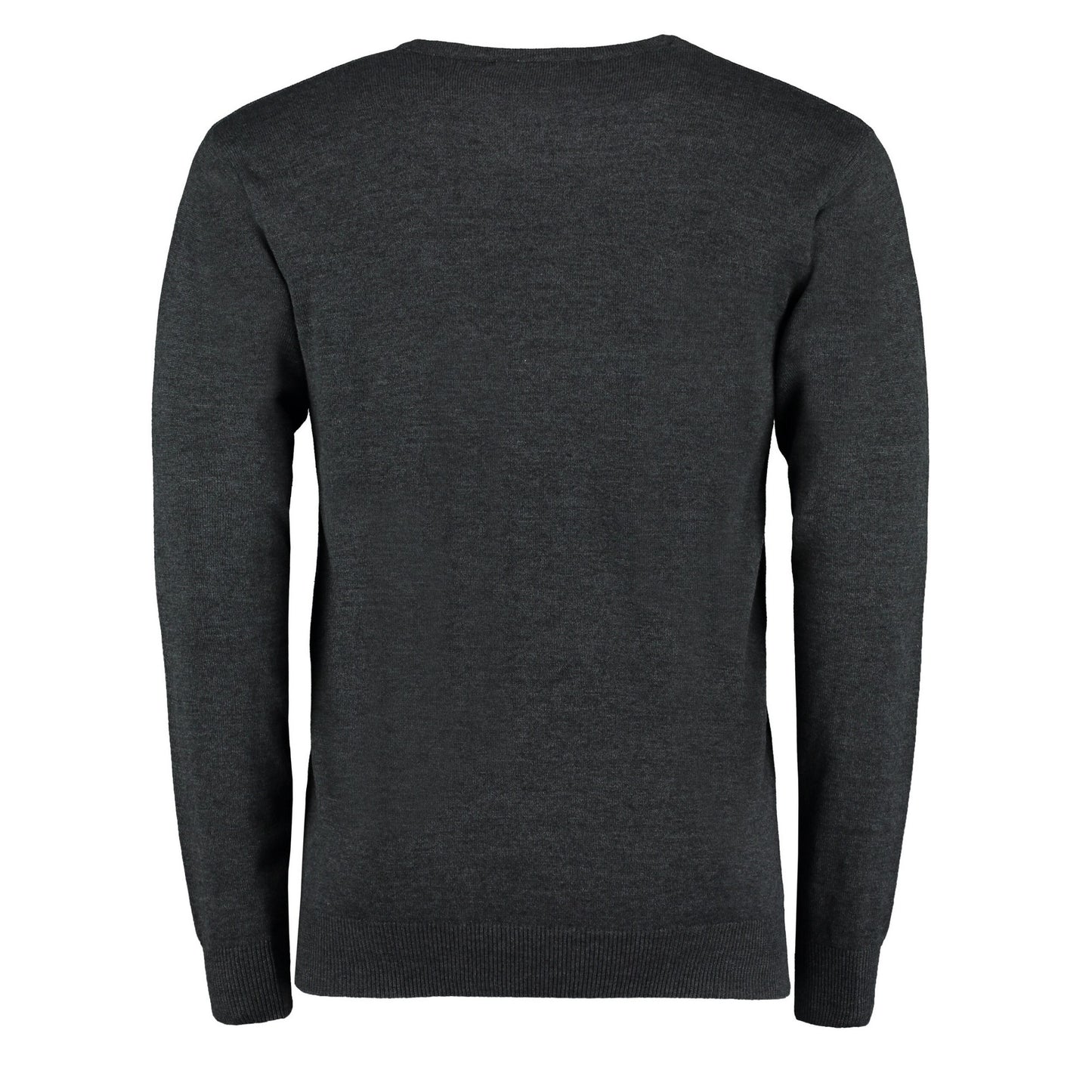 Graphite - Back - Kustom Kit Mens Arundel V Neck Long-Sleeved Jumper