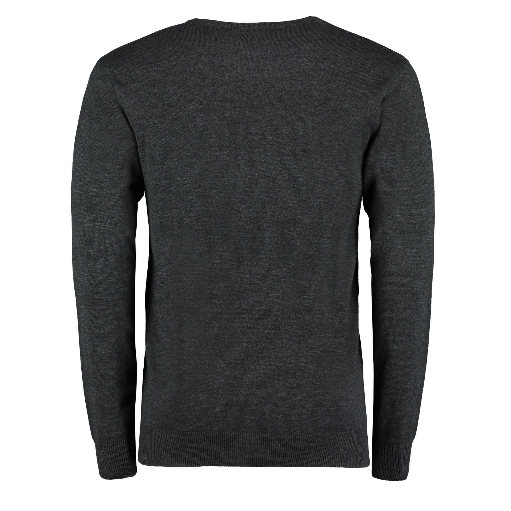 Graphite - Back - Kustom Kit Mens Arundel V Neck Long-Sleeved Jumper