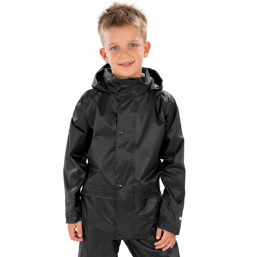 Black - Back - Result Core Childrens-Kids Core Raincoat