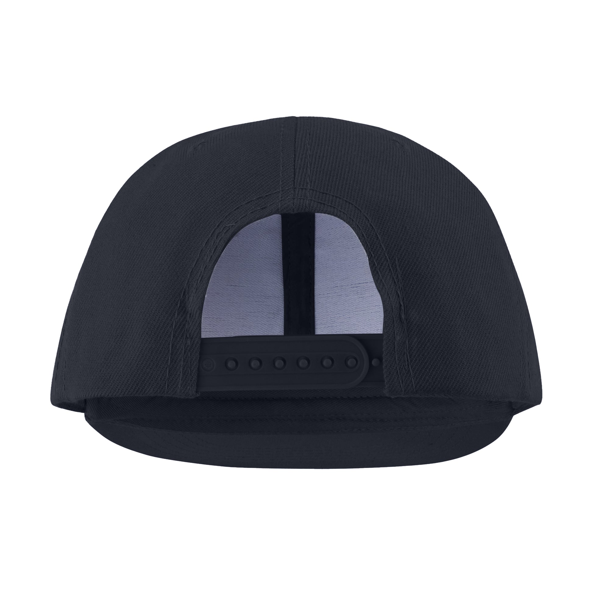 Black - Back - Result Headwear Bronx Original Flat Peak Snapback Cap
