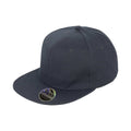 Black - Front - Result Headwear Bronx Original Flat Peak Snapback Cap