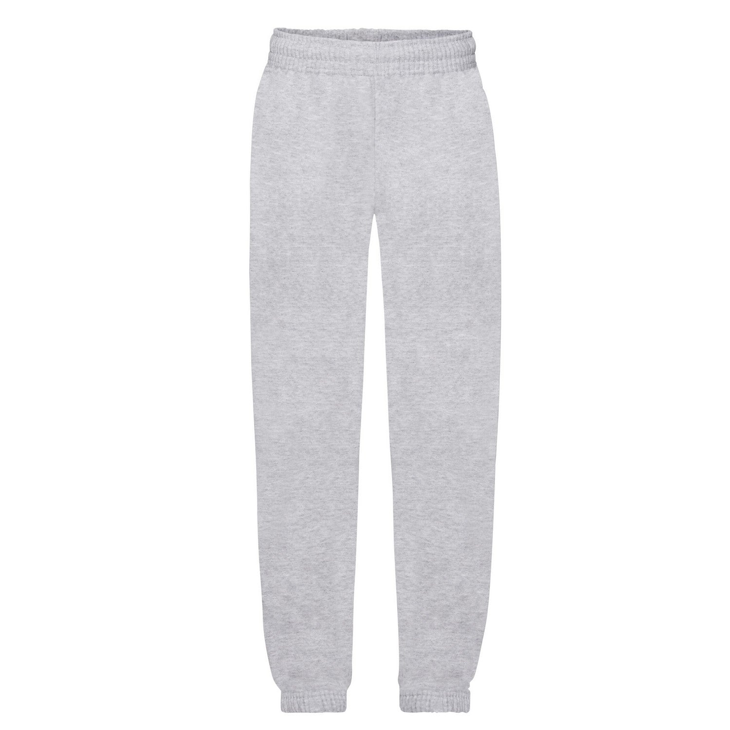 Heather Grey - Front - Fruit of the Loom Childrens-Kids Classic Elasticated Cuff Jogging Bottoms