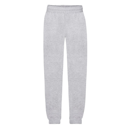 Heather Grey - Front - Fruit of the Loom Childrens-Kids Classic Elasticated Cuff Jogging Bottoms