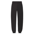 Black - Front - Fruit of the Loom Childrens-Kids Classic Elasticated Cuff Jogging Bottoms