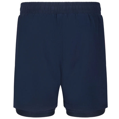 Navy-Navy - Back - Tombo Mens Double Layered Shorts