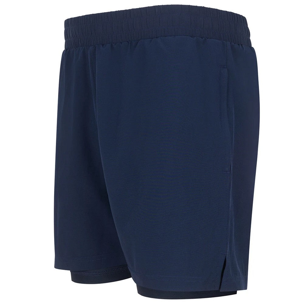 Navy-Navy - Lifestyle - Tombo Mens Double Layered Shorts