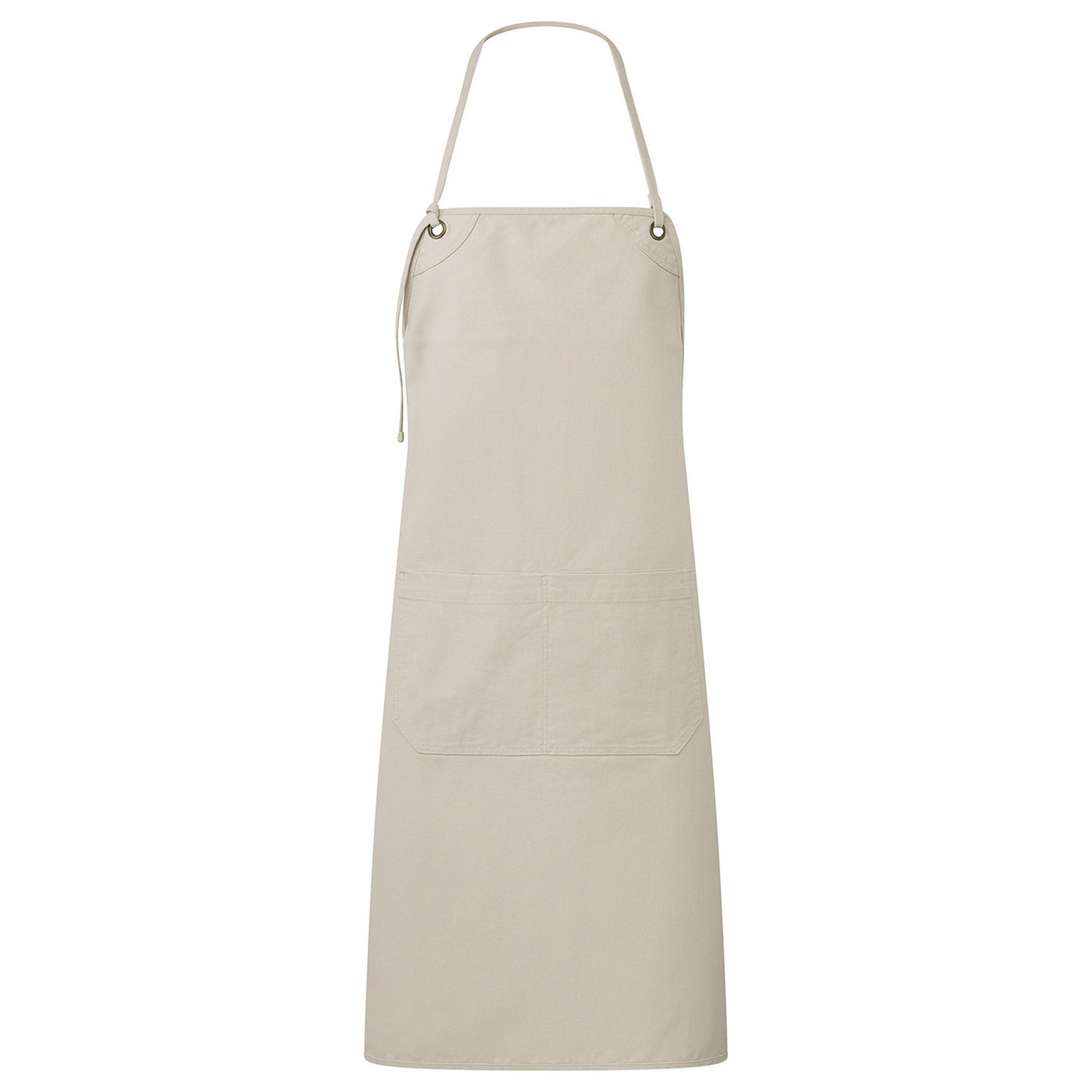 Natural - Front - Premier Unisex Adult Artisan´s Choice Canvas Double Pocket Apron