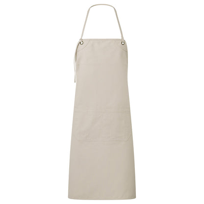 Natural - Front - Premier Unisex Adult Artisan´s Choice Canvas Double Pocket Apron
