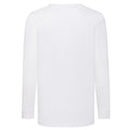 White - Back - Fruit of the Loom Childrens-Kids Valueweight Long-Sleeved T-Shirt