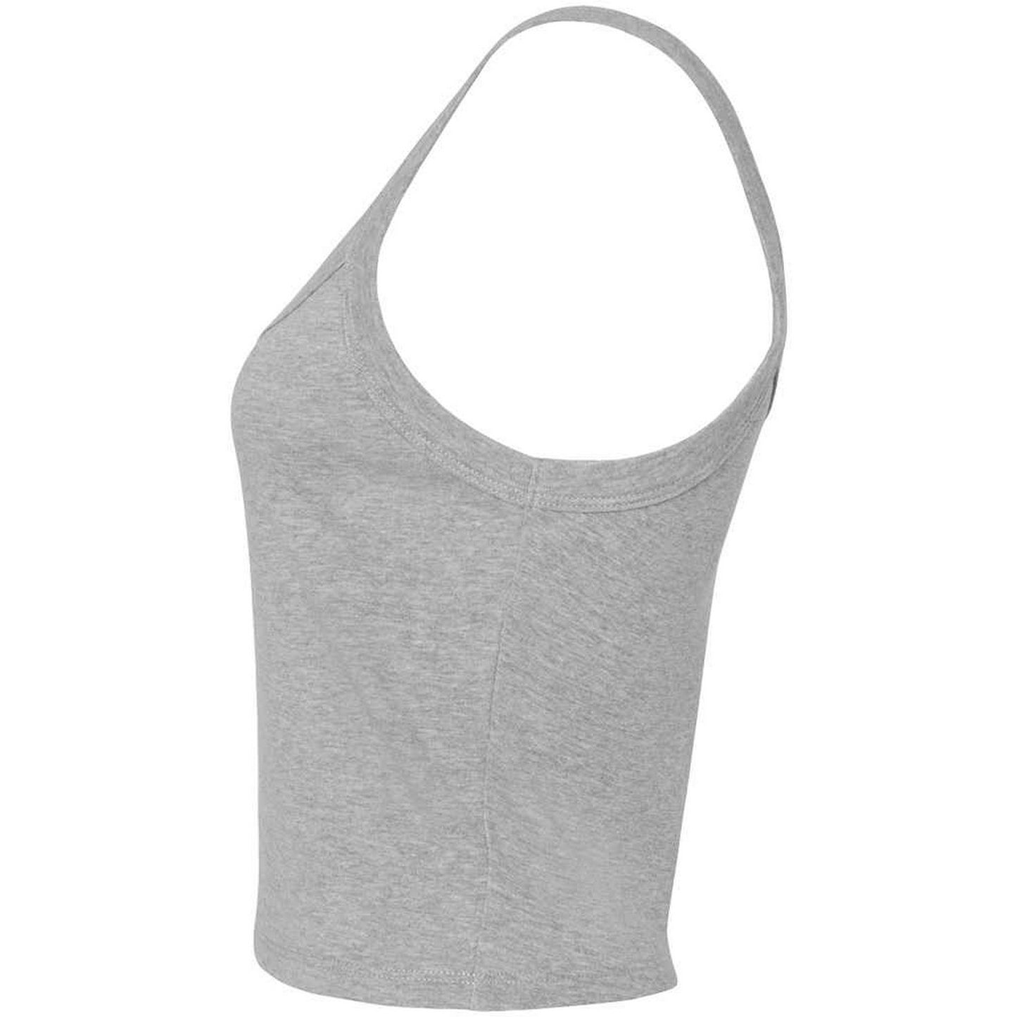 Athletic Heather - Side - Bella + Canvas Womens-Ladies Plain Micro-Rib Spaghetti Strap Tank Top
