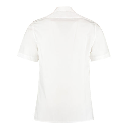 White - Back - Kustom Kit Mens Tailored Short-Sleeved Pilot Shirt