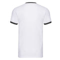 White-Black - Back - Fruit Of The Loom Mens Ringer T-Shirt