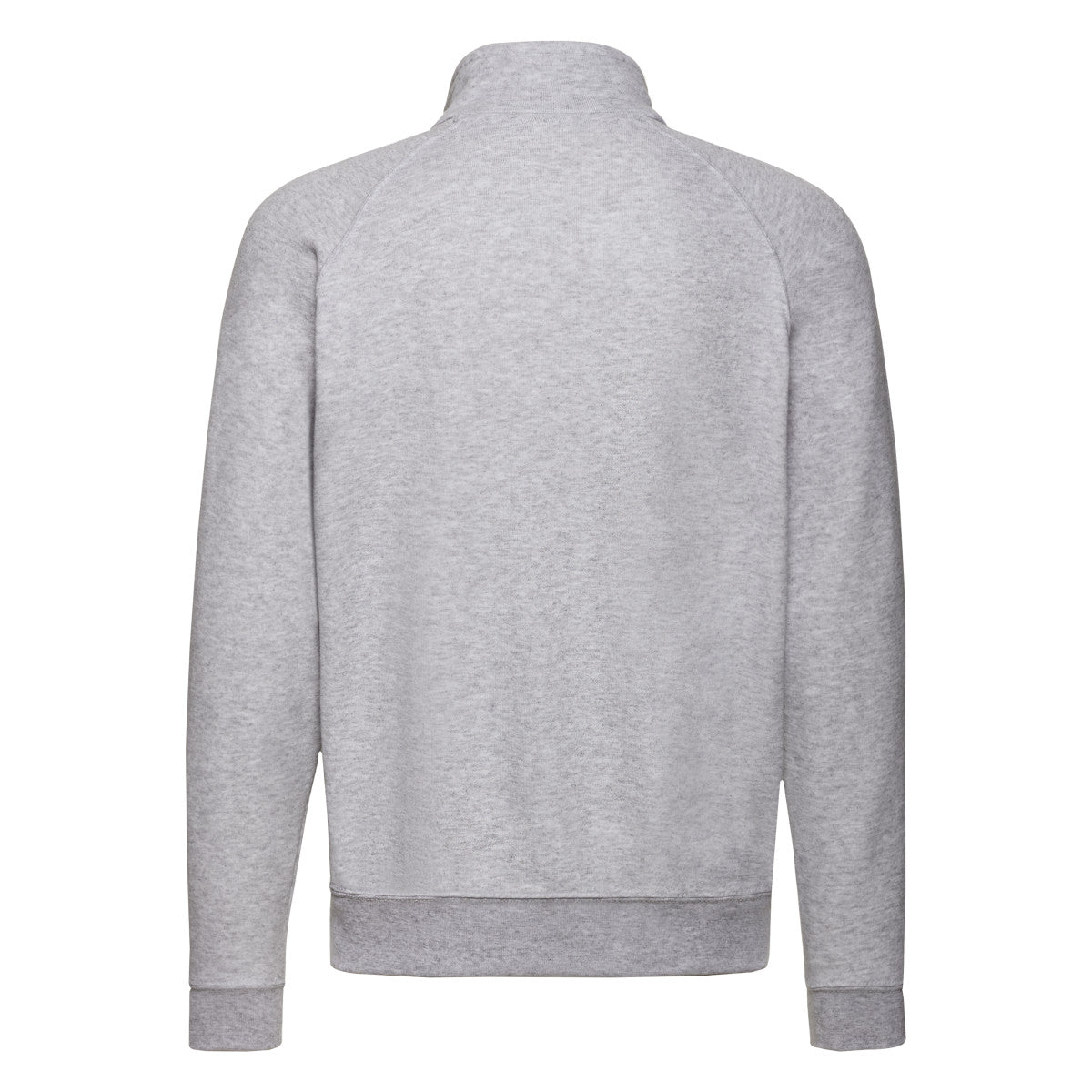 Heather Grey - Back - Fruit of the Loom Mens Classic Plain Sweat Jacket