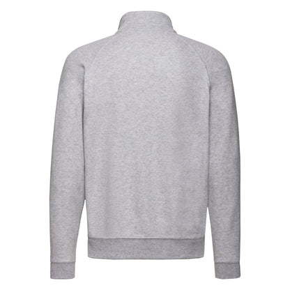 Heather Grey - Back - Fruit of the Loom Mens Classic Plain Sweat Jacket