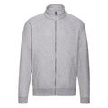 Heather Grey - Front - Fruit of the Loom Mens Classic Plain Sweat Jacket