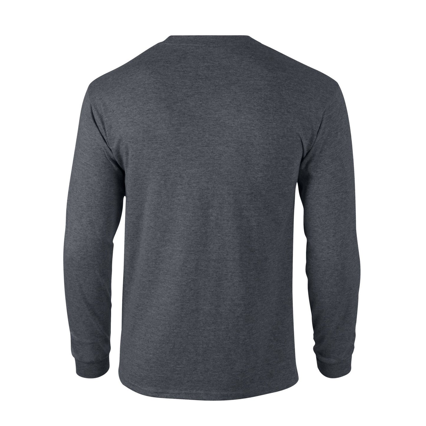 Dark Heather - Back - Gildan Unisex Adult Ultra Cotton Jersey Knit Long-Sleeved T-Shirt