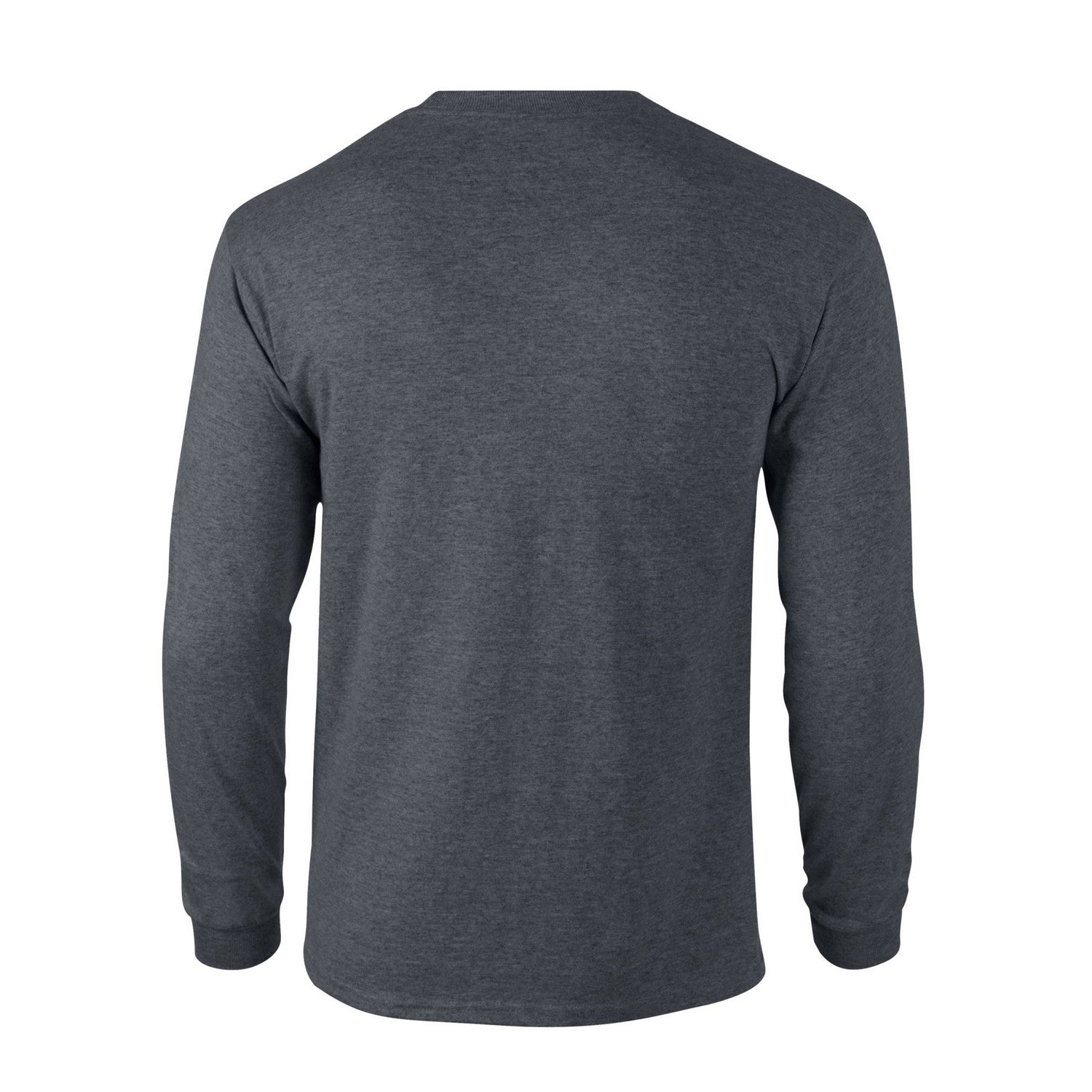 Dark Heather - Back - Gildan Unisex Adult Ultra Cotton Jersey Knit Long-Sleeved T-Shirt