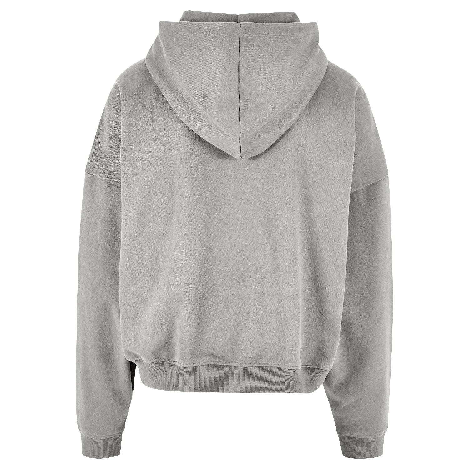 Heather Grey - Back - Build Your Brand Mens 90s Full Zip Hoodie