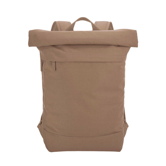 Hazelnut - Front - Bagbase Simplicity Roll Top 15L Backpack