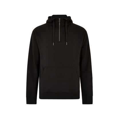 Black - Front - Kustom Kit Mens Quarter Zip Regular Hoodie