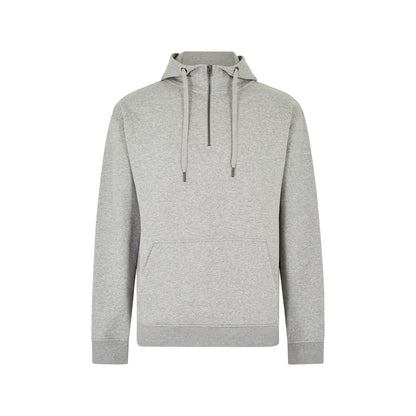 Heather Grey - Front - Kustom Kit Mens Quarter Zip Regular Hoodie
