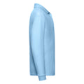 Sky Blue - Side - Fruit of the Loom Childrens-Kids Long-Sleeved Polo Shirt