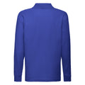 Royal Blue - Back - Fruit of the Loom Childrens-Kids Long-Sleeved Polo Shirt