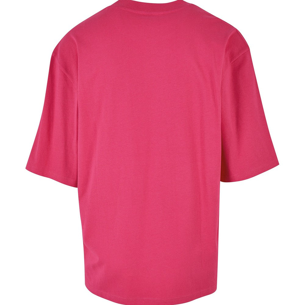 Hibiscus Pink - Back - Build Your Brand Mens Oversized T-Shirt