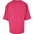 Hibiscus Pink - Back - Build Your Brand Mens Oversized T-Shirt