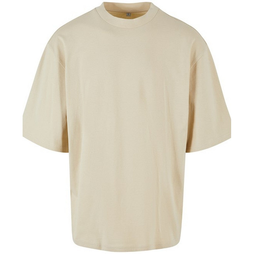 Sand - Front - Build Your Brand Mens Oversized T-Shirt