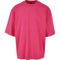 Hibiscus Pink - Front - Build Your Brand Mens Oversized T-Shirt