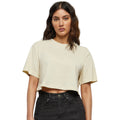 Sand - Back - Build Your Brand Womens-Ladies Oversized Short-Sleeved Crop Top