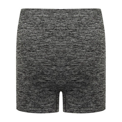 Dark Grey Marl - Back - Tombo Womens-Ladies Melange Seamless Shorts