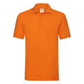 Orange - Front - Fruit of the Loom Mens Premium Pique Polo Shirt