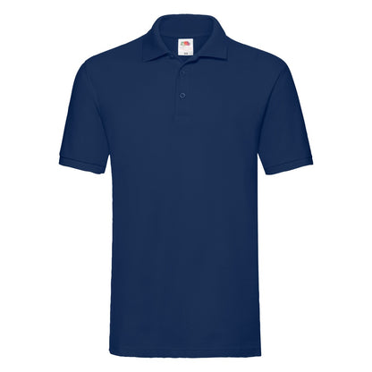 Navy - Front - Fruit of the Loom Mens Premium Pique Polo Shirt