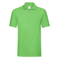 Lime - Front - Fruit of the Loom Mens Premium Pique Polo Shirt