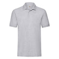 Heather Grey - Front - Fruit of the Loom Mens Premium Pique Polo Shirt