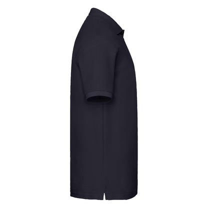 Deep Navy - Side - Fruit of the Loom Mens Premium Pique Polo Shirt