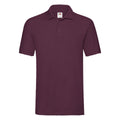 Burgundy - Front - Fruit of the Loom Mens Premium Pique Polo Shirt